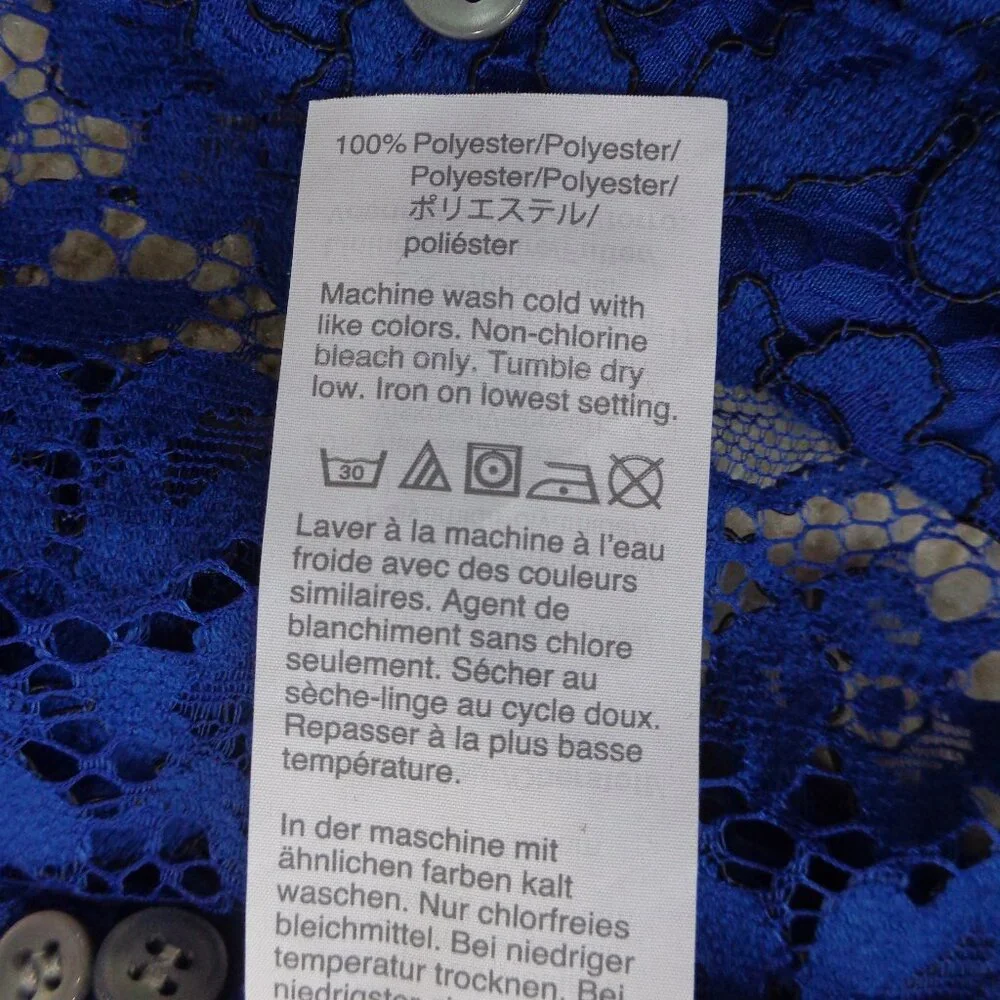 J.‎ Crew Women's Button Up Blue Lace Long Sleeves' Shirt & Tank Top Set Size 6